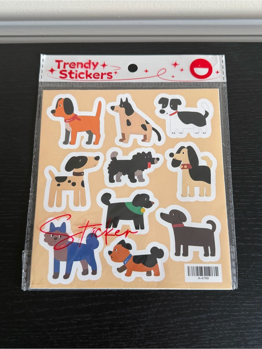 Cartoon Puppy Dog Stickers 50 Ct (5 Sheets Of 10 Each) Craft Colorful Retro